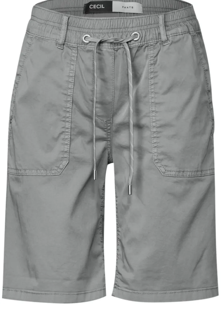 Twill Shorts im Washed-Look obelisk grey