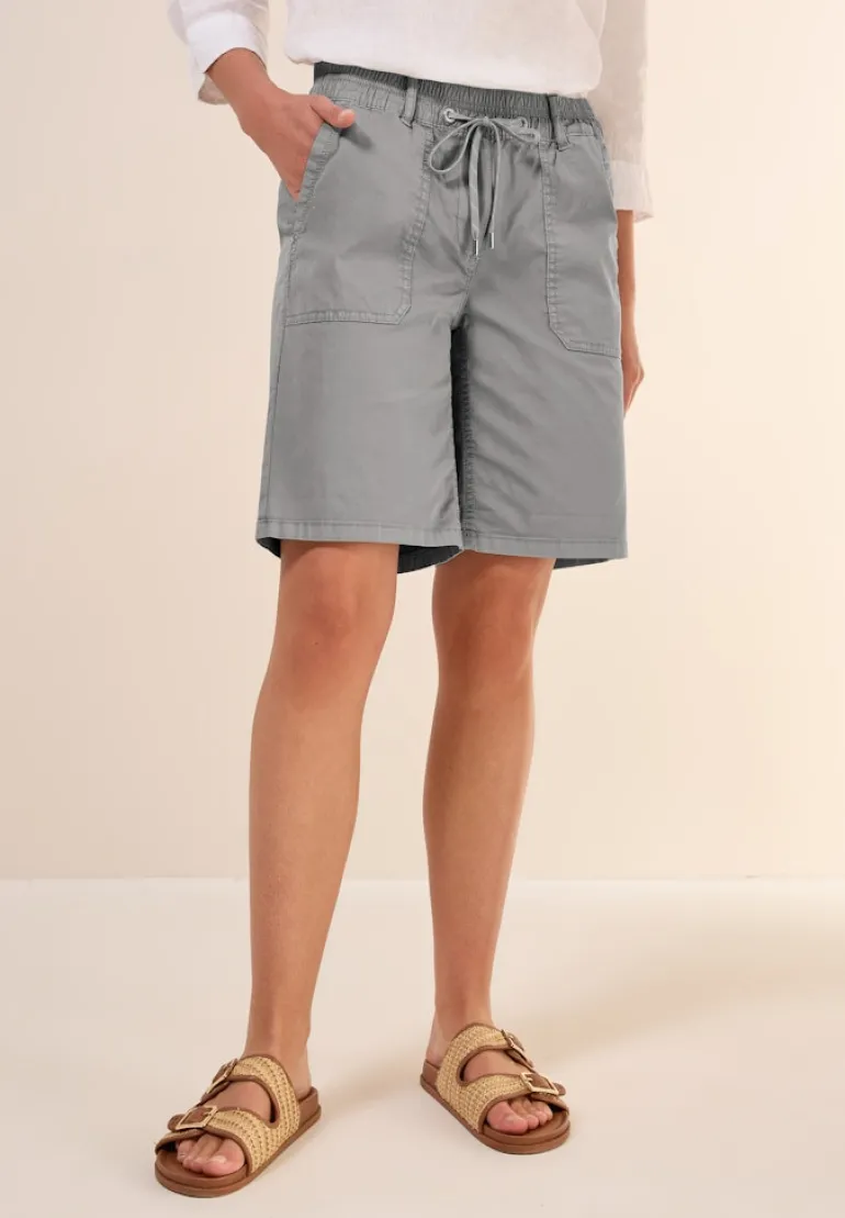 Twill Shorts im Washed-Look obelisk grey