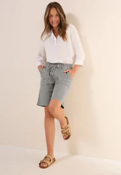 Twill Shorts im Washed-Look obelisk grey