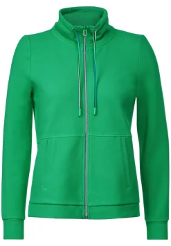 Twill Sweatjacke celery green