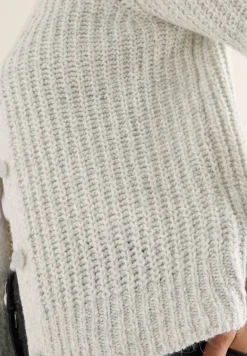 Two Tone Cardigan metal grey melange