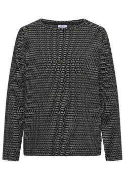 Two-Tone Strukturshirt black