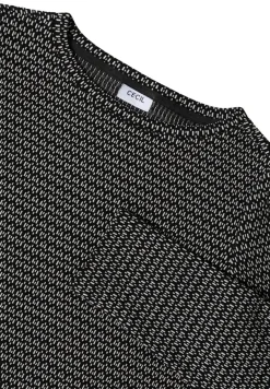 Two-Tone Strukturshirt black