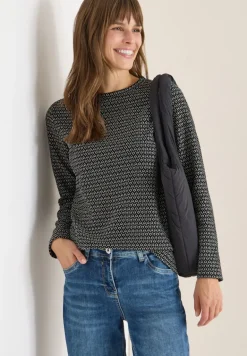 Two-Tone Strukturshirt black