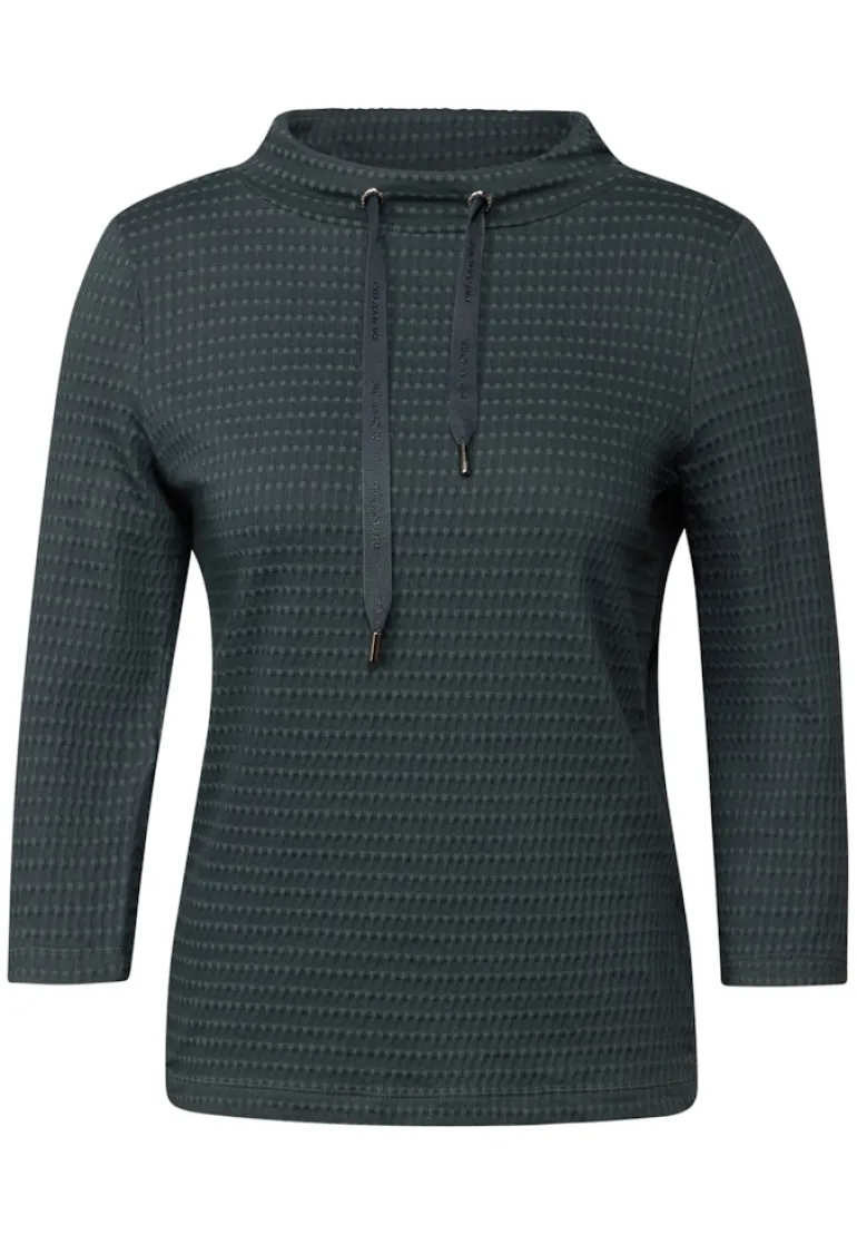 Two-Tone Strukturshirt slate khaki