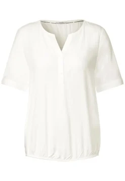 Unifarbene Basic Bluse vanilla white