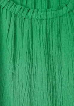 Unifarbene Struktur Bluse fresh green