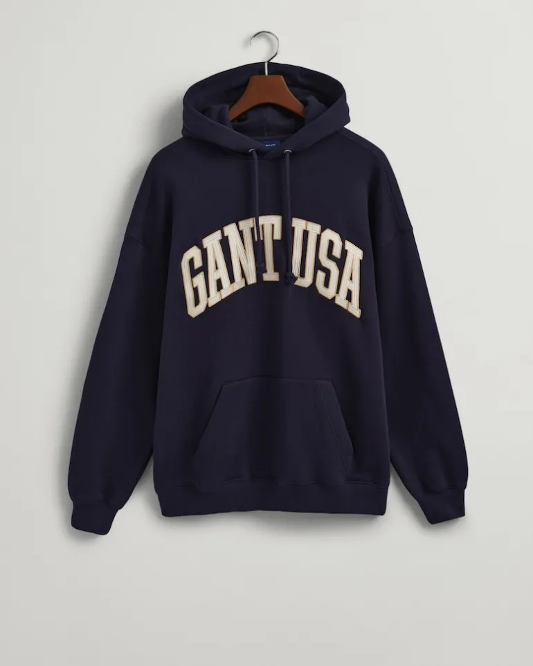 USA Graphic Sweat Hoodie evening blue