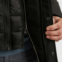 V-DOUBLE COAT jet black