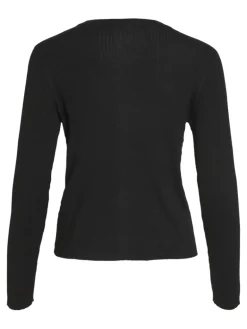 VIABELLA RIB L/S KNIT CARDIGAN black