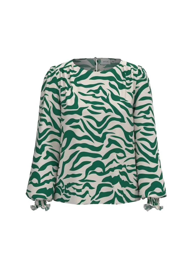 VIALINIA O-NECK L/S TOP/LC egret