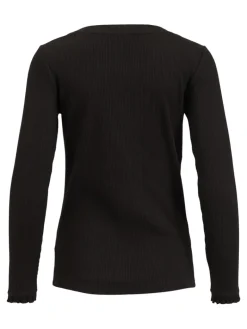 VIBALU L/S RIB TOP black