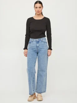 VIBALU L/S RIB TOP black