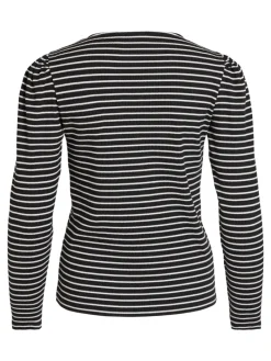 VIBALU PUFF L/S RIB TOP - NOOS black