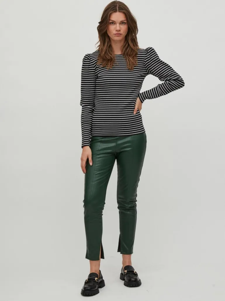 VIBALU PUFF L/S RIB TOP - NOOS black