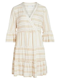 VIBILLY 3/4 DRESS/SU/LC cloud dancer