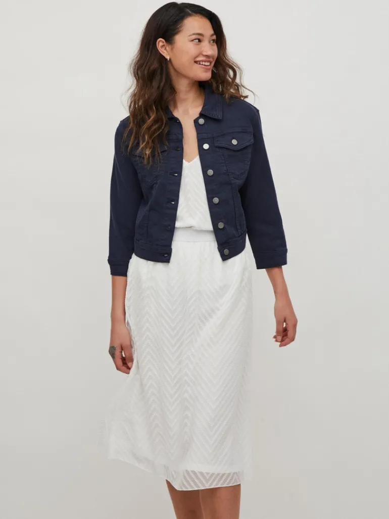VIBIRKINA 3/4 DENIM JACKET/LS total eclipse