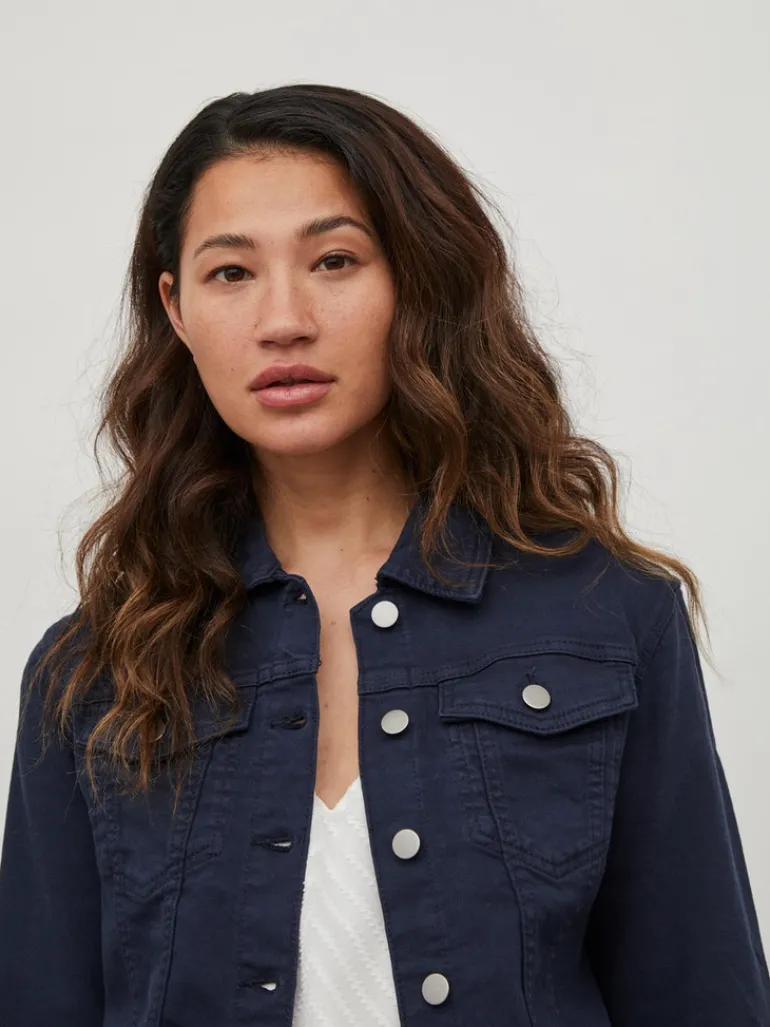 VIBIRKINA 3/4 DENIM JACKET/LS total eclipse