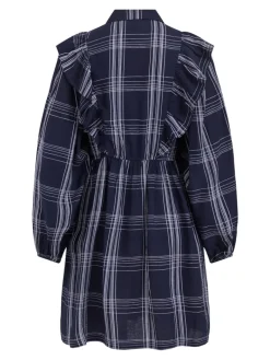 VIBOBBY L/S FLOUNCE DRESS /RX navy blazer