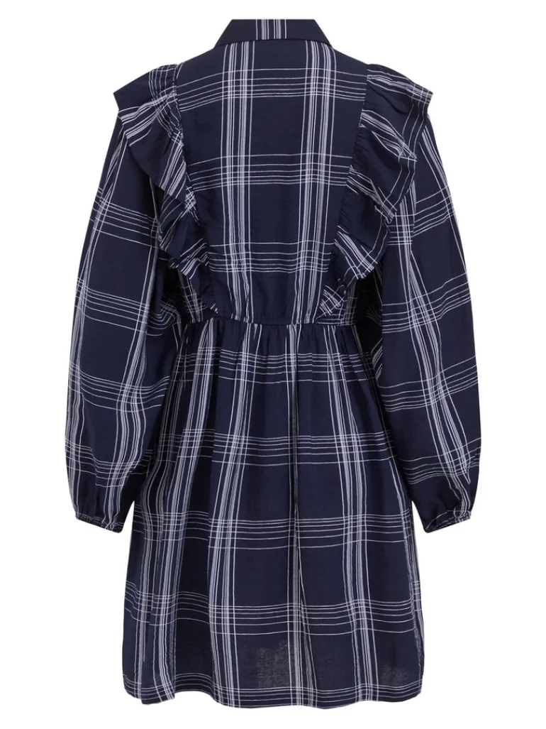 VIBOBBY L/S FLOUNCE DRESS /RX navy blazer