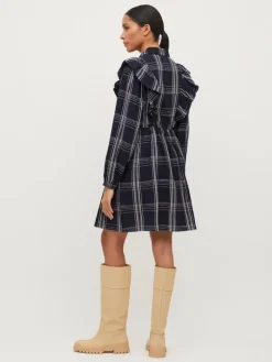 VIBOBBY L/S FLOUNCE DRESS /RX navy blazer
