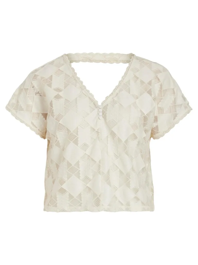 VICALVINA V-NECK S/S TOP/DC/LS birch