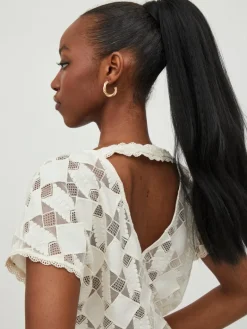 VICALVINA V-NECK S/S TOP/DC/LS birch