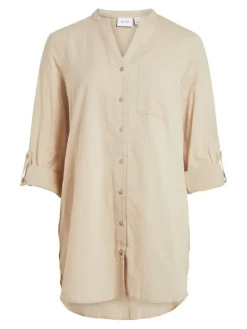 VICHELLIE L/S V-NECK TUNIC cement