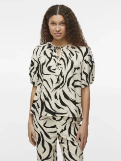 VICLO 2/4 V-NECK TOP - NOOS birch
