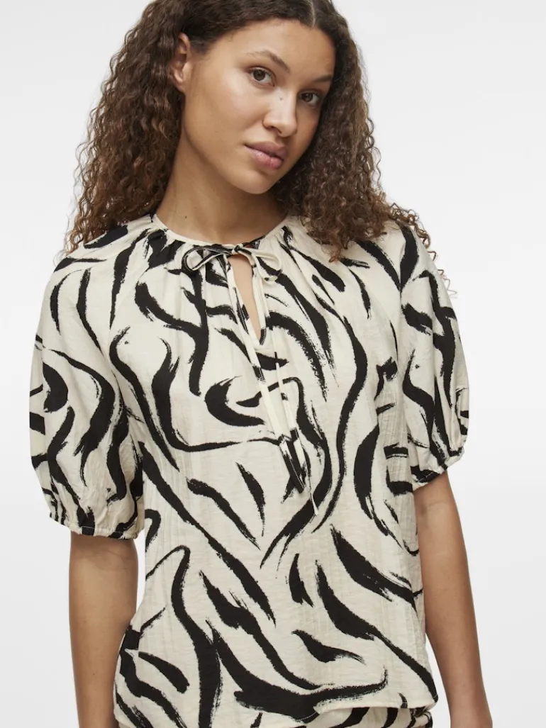 VICLO 2/4 V-NECK TOP - NOOS birch