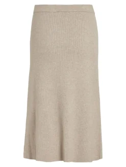 VICOMFY A-LINE KNIT SKIRT- NOOS natural melange