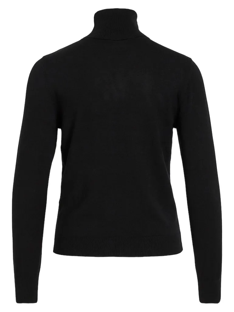 VICOMFY L/S ROLLNECK KNIT TOP/SU/PB black