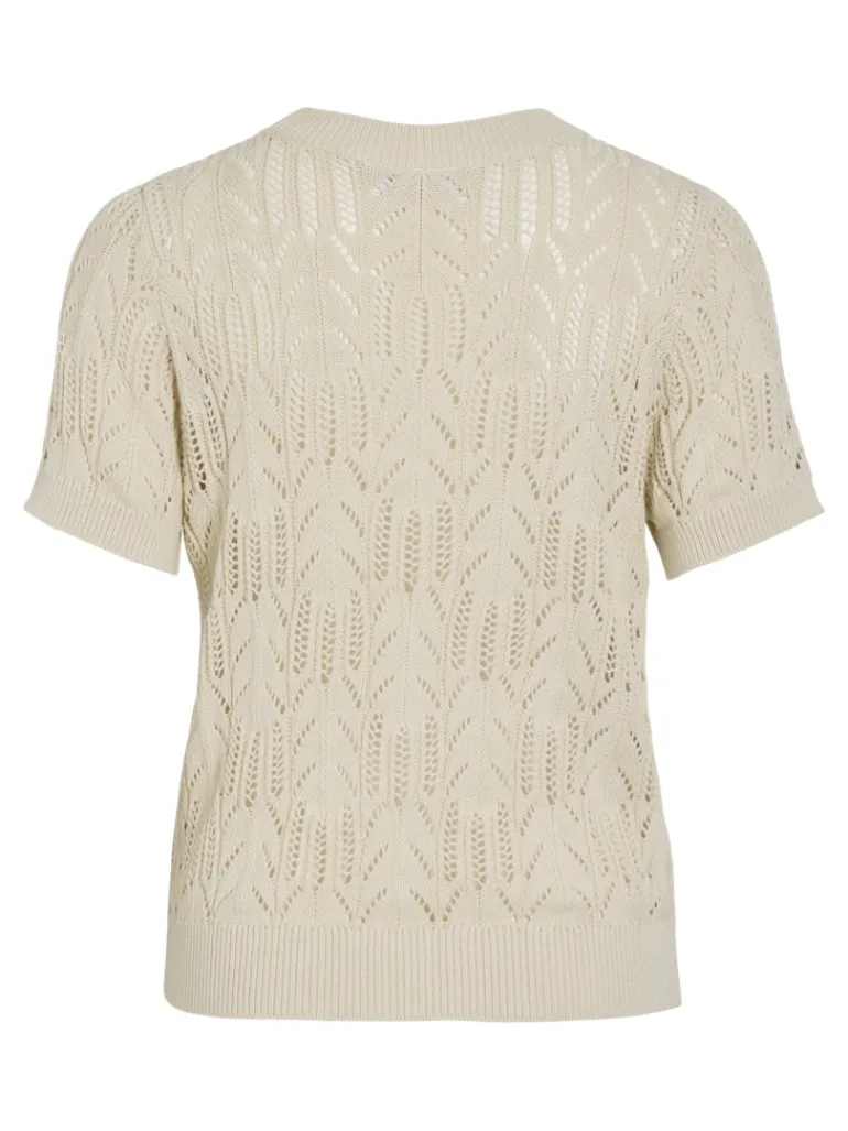 VICOTTI S/S O-NECK KNIT TOP - NOOS birch