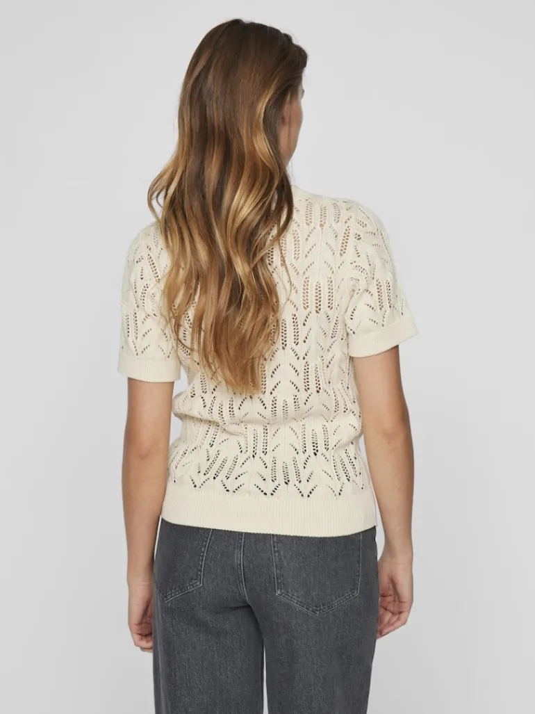 VICOTTI S/S O-NECK KNIT TOP - NOOS birch