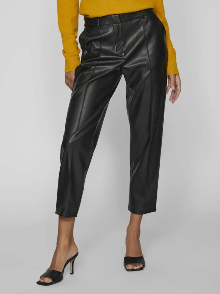VIDAGMAR RW 7/8 COATED PANTS - NOOS black