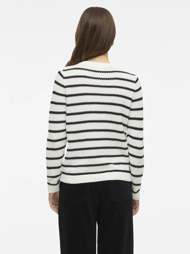 VIDALO O-NECK L/S KNIT CARDIGAN - NOOS white alyssum