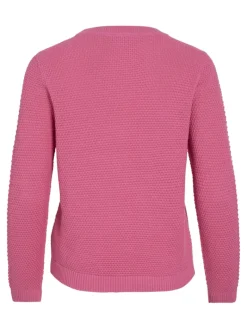 VIDALO O-NECK L/S KNIT TOP- NOOS sangria sunset