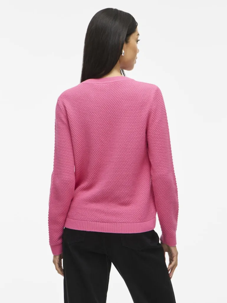 VIDALO O-NECK L/S KNIT TOP- NOOS sangria sunset
