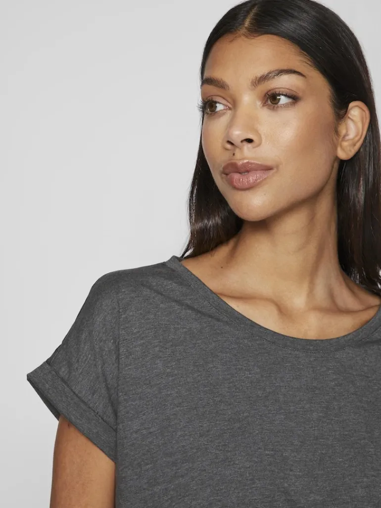 VIDREAMERS NEW PURE T-SHIRT-NOOS dark grey melange