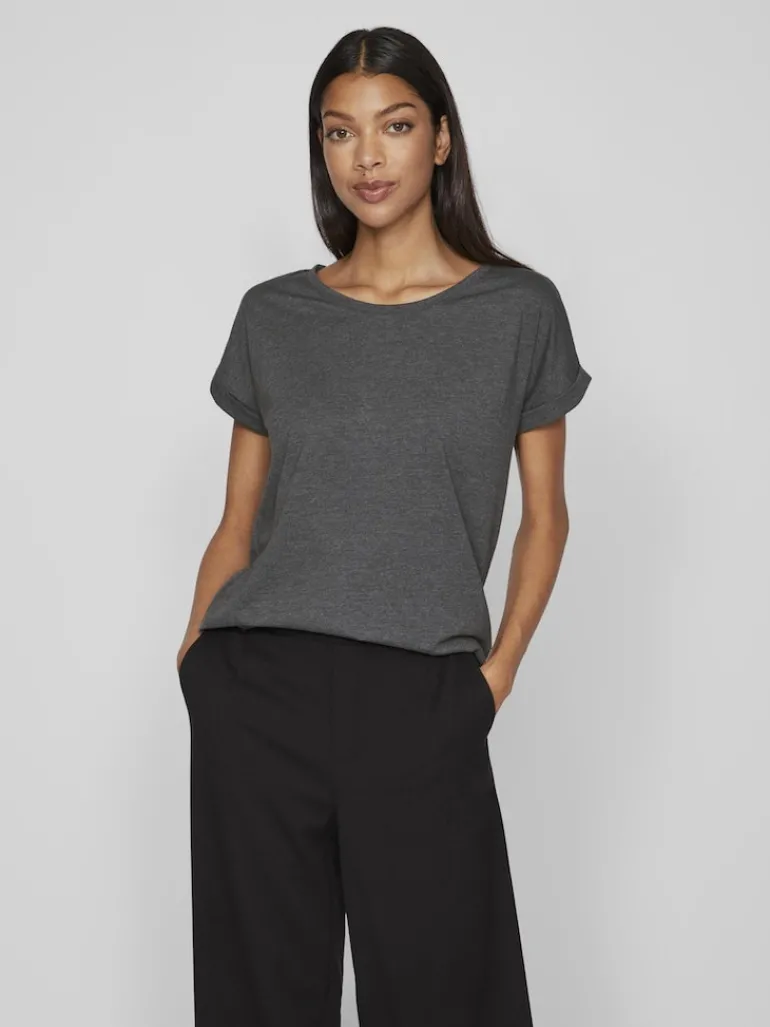 VIDREAMERS NEW PURE T-SHIRT-NOOS dark grey melange