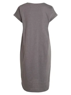 VIDREAMERS S/S KNEE DRESS medium grey melange