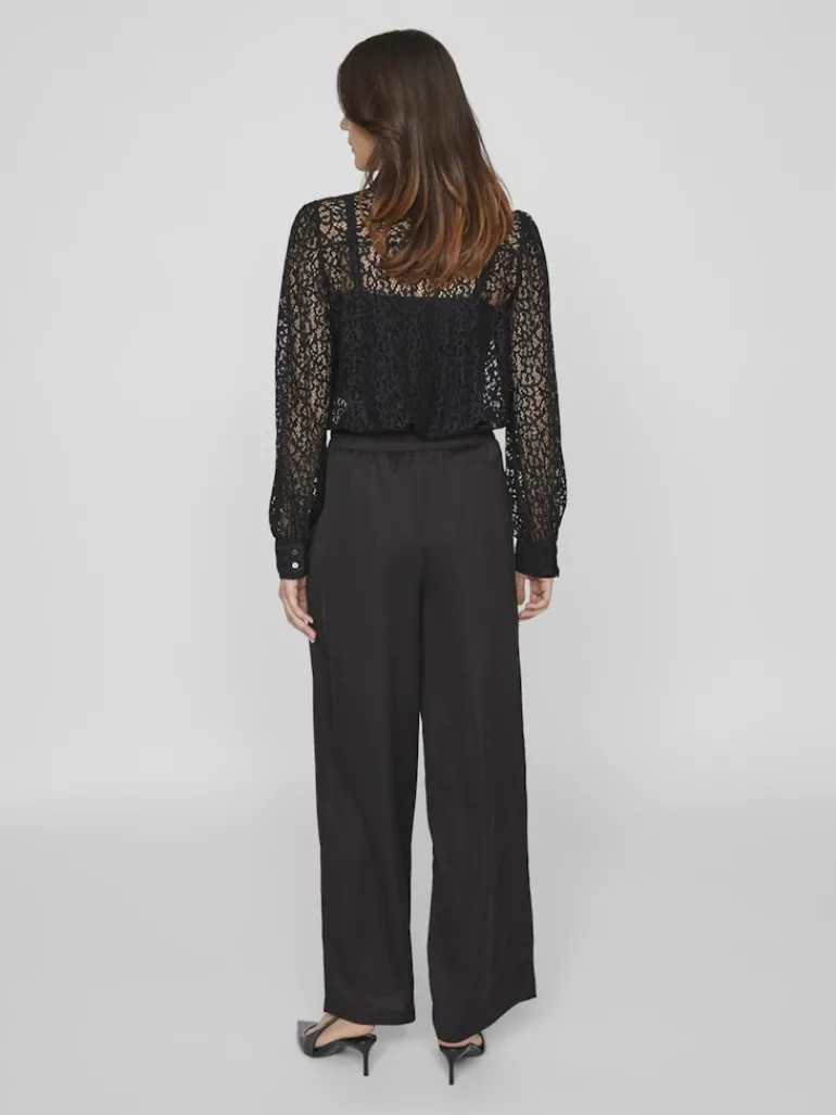 VIELLETTE HW WIDE PANTS-NOOS black