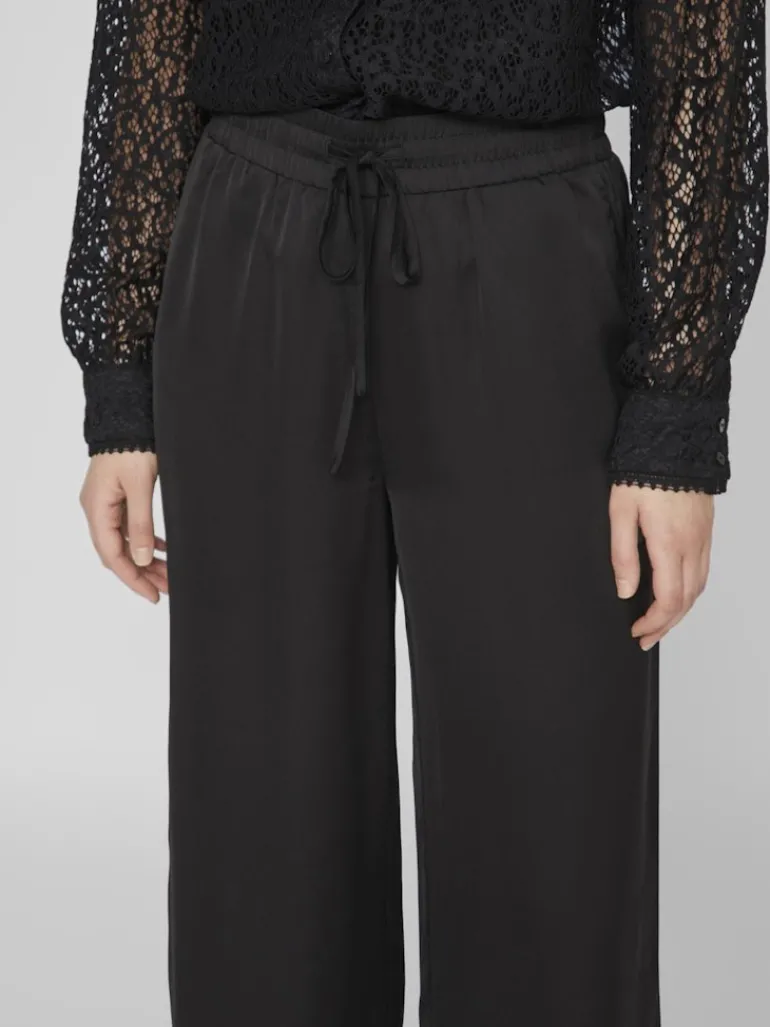 VIELLETTE HW WIDE PANTS-NOOS black