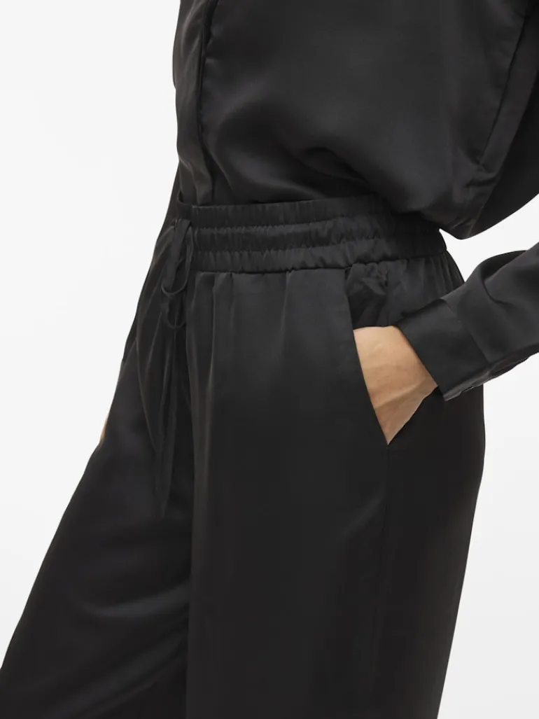 VIELLETTE HW WIDE PANTS-NOOS black