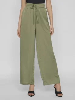 VIELLETTE HW WIDE PANTS-NOOS oil green