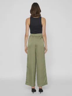 VIELLETTE HW WIDE PANTS-NOOS oil green
