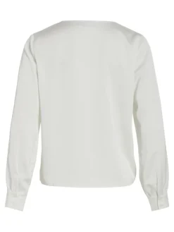 VIELLETTE V-NECK L/S TOP - NOOS snow white