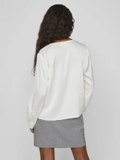 VIELLETTE V-NECK L/S TOP - NOOS snow white