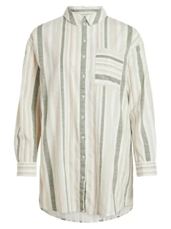 VIETNI L/S LONG SHIRT cloud dancer