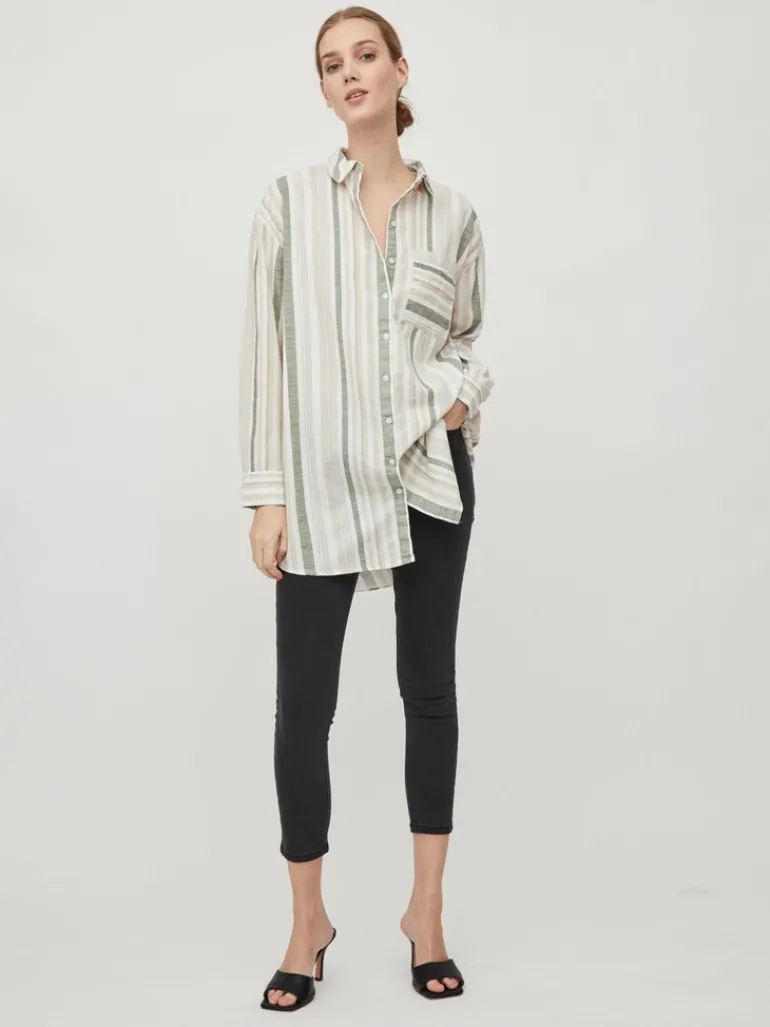 VIETNI L/S LONG SHIRT cloud dancer